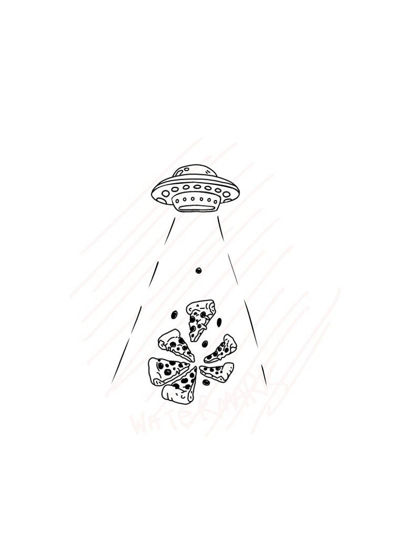 Ufo Abduction Of Pepperoni Pizza Real Hand Drawing Vector Etsy 794x1059 Ufo Abduction Of Pepperoni Pizza Real Hand Drawing Vector Etsy