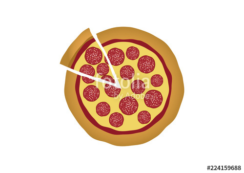 Pepperoni Pizza Vector Pizza Isolated On A White Background 500x354 Pepperoni Pizza Vector Pizza Isolated On A White Background
