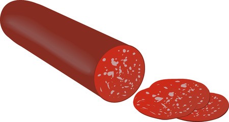 Pepperoni Salami Sausage Lunch Meat, Sliced, Vector 450x240 Pepperoni Salami Sausage Lunch Meat, Sliced, Vector