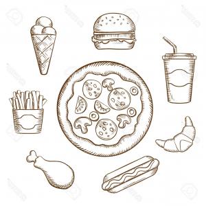 Photostock Vector Fast Food With Pepperoni Pizza Burger Soda 300x300 Photostock Vector Fast Food With Pepperoni Pizza Burger Soda