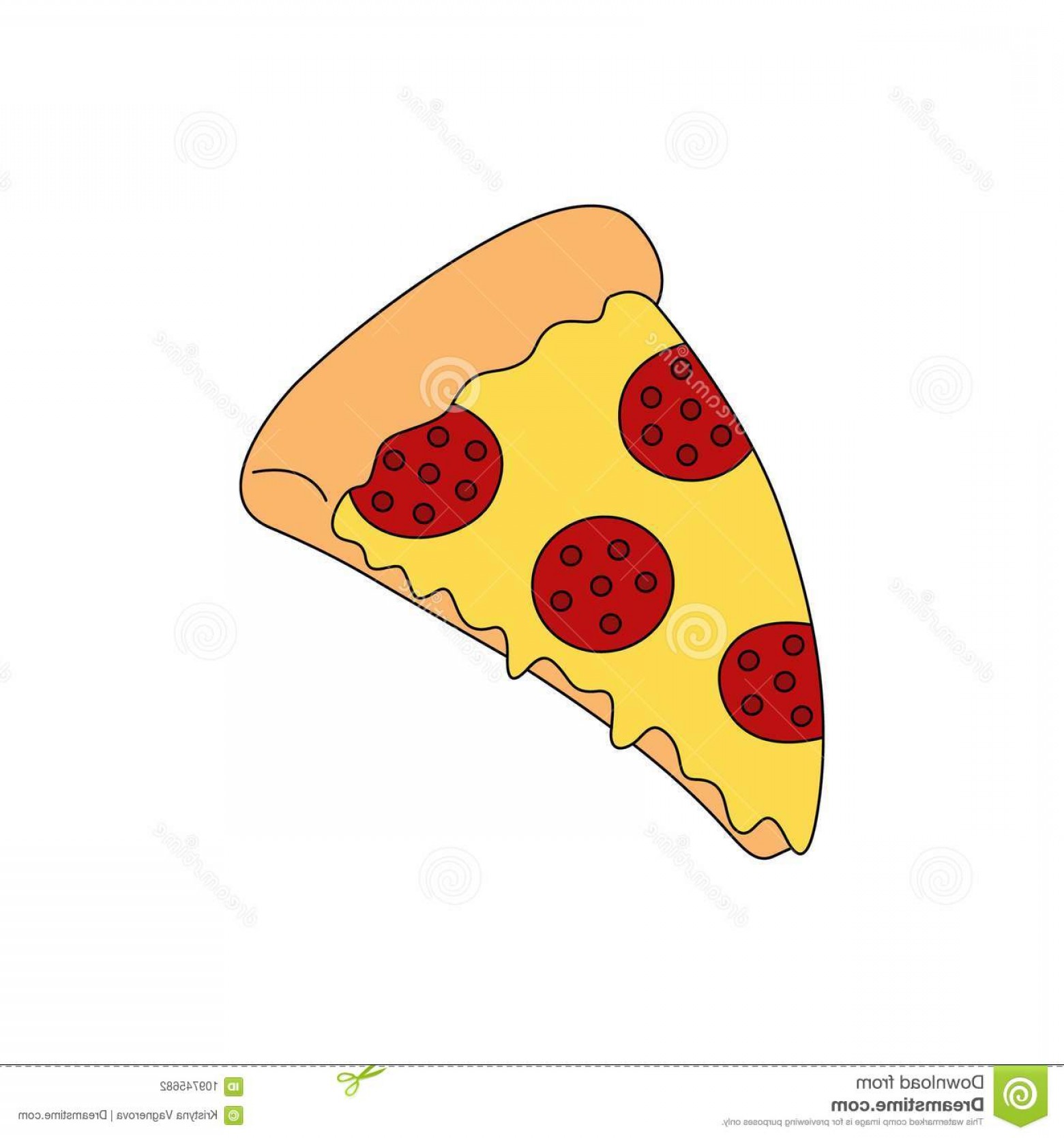 Slice Pepperoni Pizza Vector Drawing Salami Melted Cheese Cartoon 1560x1668 Slice Pepperoni Pizza Vector Drawing Salami Melted Cheese Cartoon