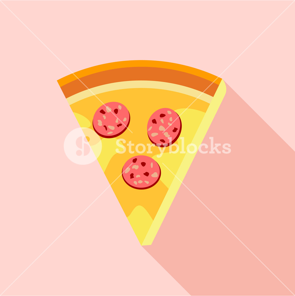 Slice Of Pepperoni Pizza Icon Flat Illustration Of Slice 998x1000 Slice Of Pepperoni Pizza Icon Flat Illustration Of Slice