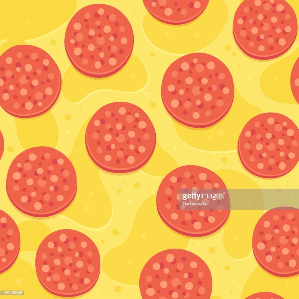 Vector Art Seamless Pepperoni Pizza Pattern Lightbox 1024x1024 Vector Art Seamless Pepperoni Pizza Pattern Lightbox