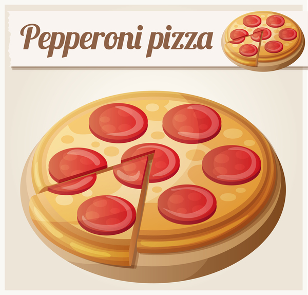 Pepperoni Pizza Vector Material Free Download 600x574 Pepperoni Pizza Vector Material Free Download