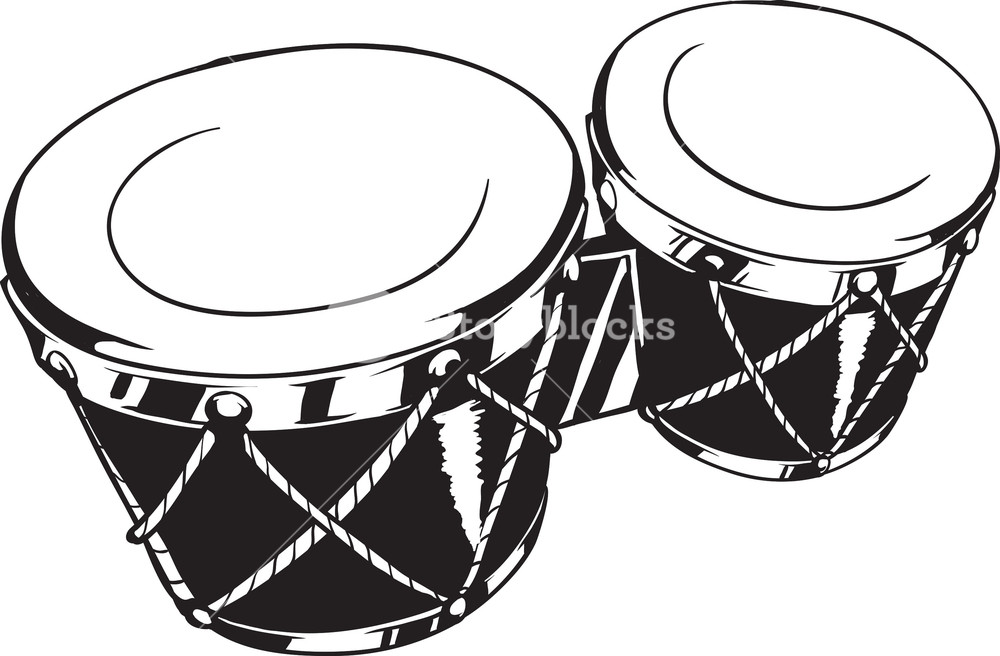 1000x656 Vector Bongo Drums Royalty Free Stock Image