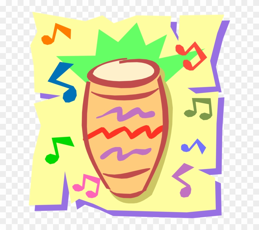880x780 Vector Illustration Of Bongo Drums Percussion Instrument
