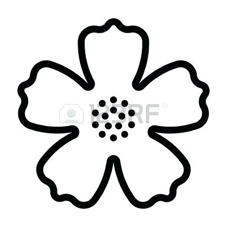 450x450 Vector Hibiscus Flower Outline Icons Colorful Vector Hibiscus