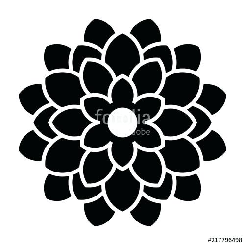 500x500 Dahlia Flower Vector