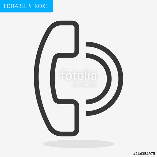 500x500 Call Icon Editable Stroke Pixel Perfect Vector Icon Stock Image