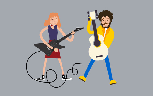 500x313 Cartoon Music Performance Vector Free Download