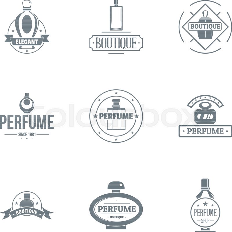 800x800 Unique Perfume Logo Set Simple Set Of Stock Vector Colourbox