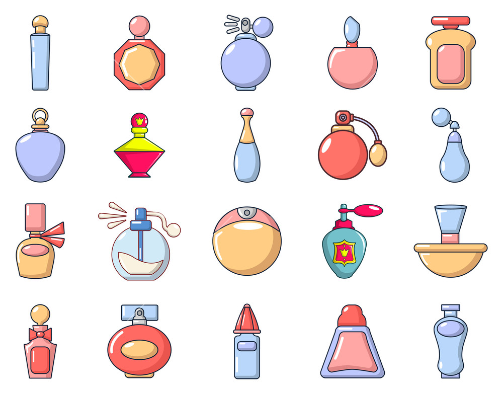 1000x783 Perfume Icon Set Cartoon Set Of Perfume Vector Icons For Web