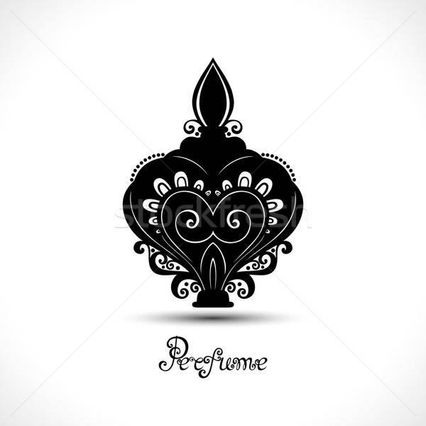 600x600 Vector Decorative Ornate Bottle Of Perfume Vector Illustration