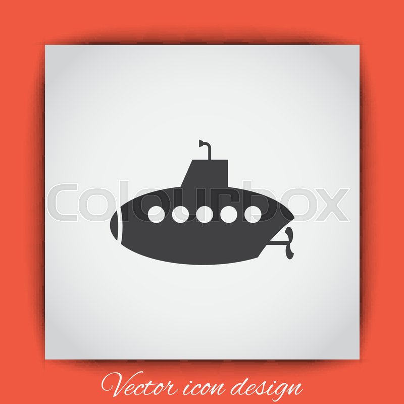 800x800 Submarine Vector Icon Periscope Sign Stock Vector Colourbox