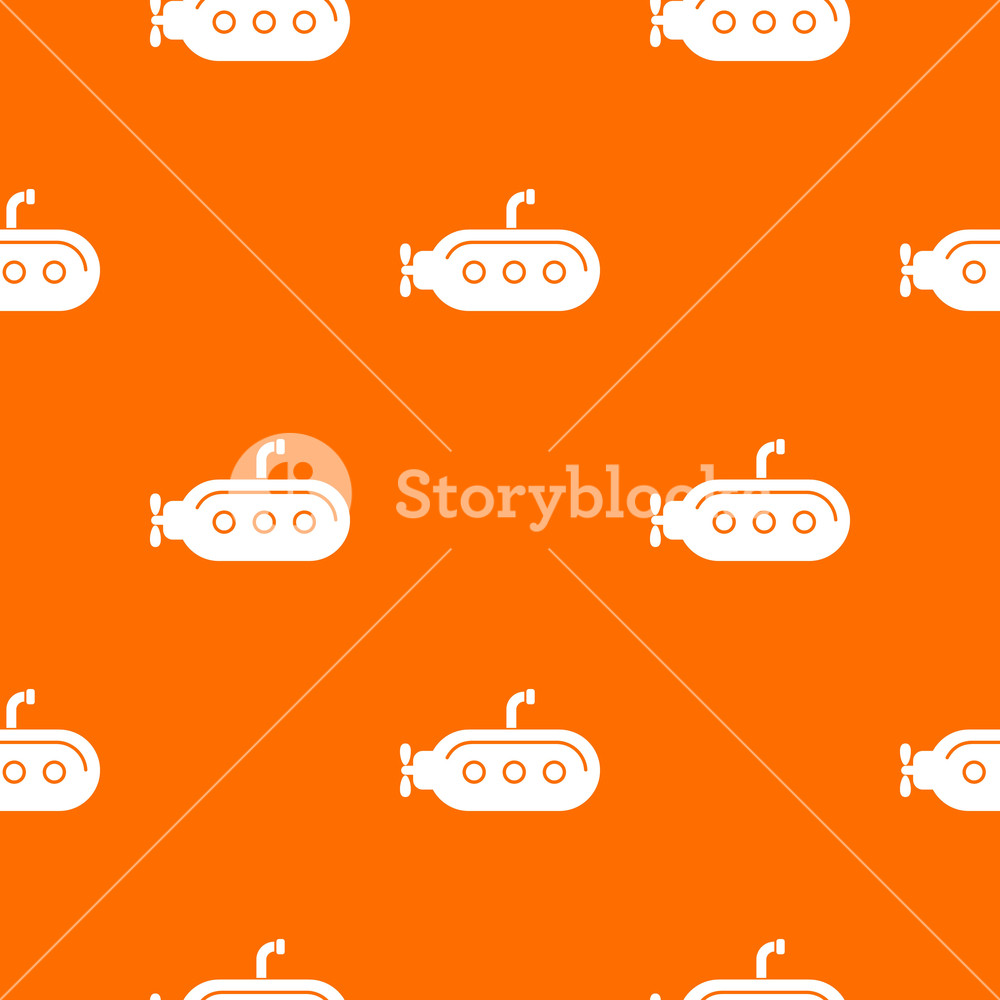 1000x1000 Submarine With Periscope Pattern Vector Orange For Any Web Design