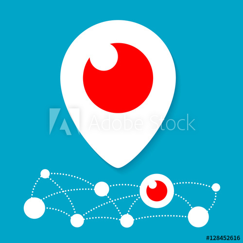 500x500 Periscope Icon Vector Illustration