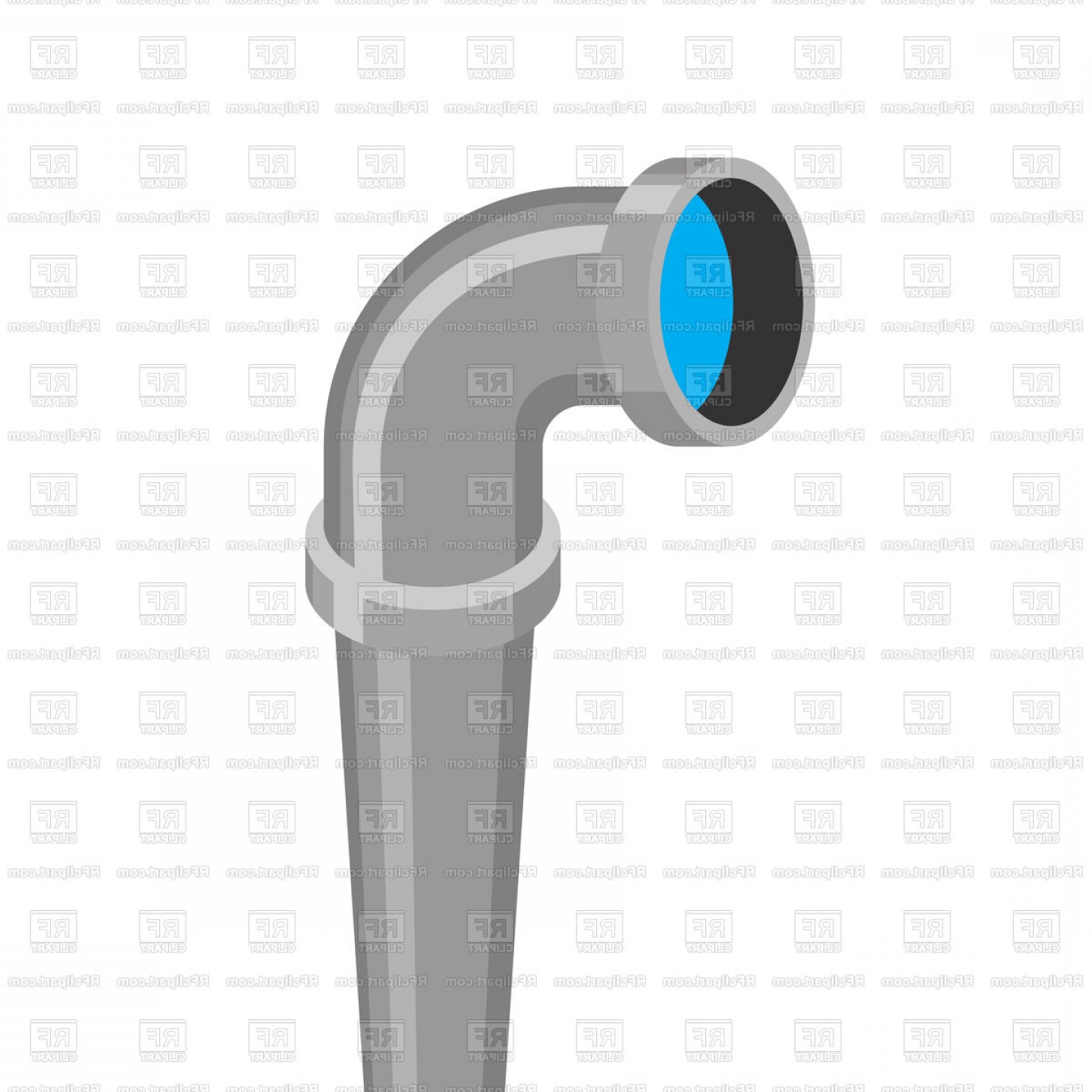 1440x1440 Periscope Submarine Isolated On White Background Vector Clipart