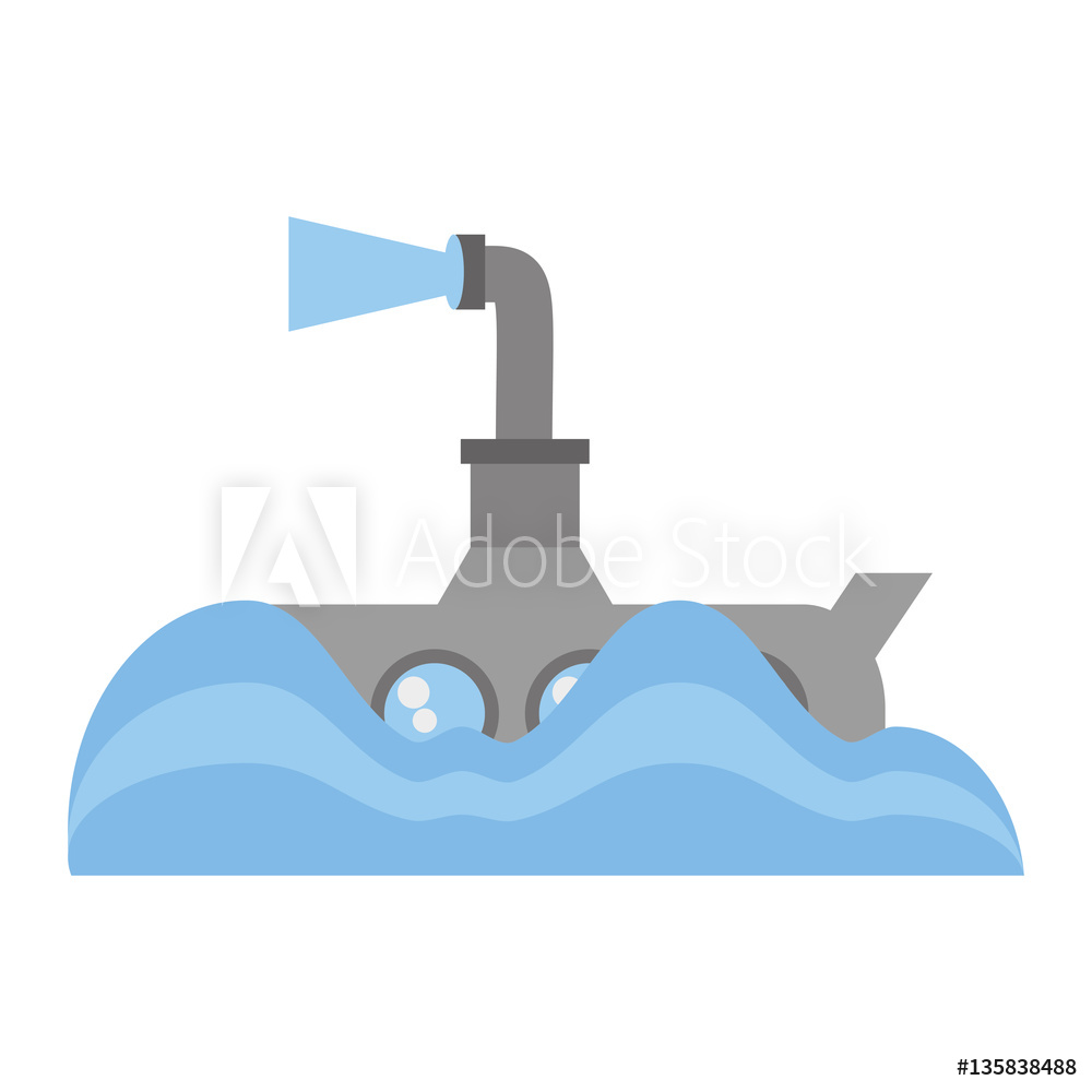 1000x1000 Photo Art Print Submarine Periscope Underwater Ocean Vector