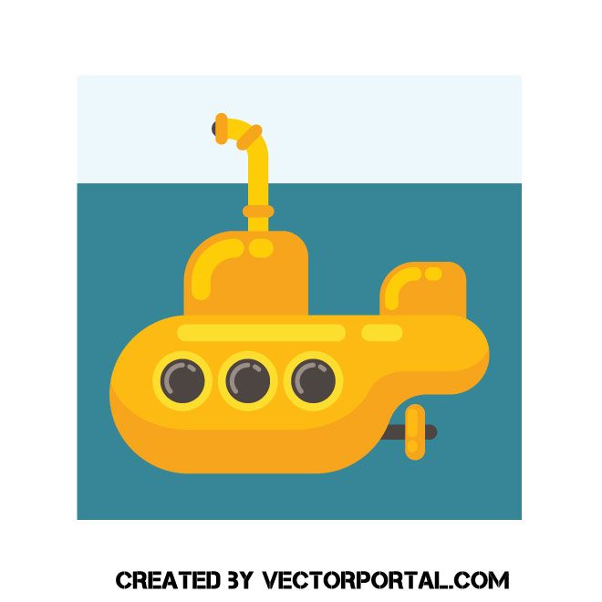 660x660 Submarine With A Periscope Vector Clip Art Various Vectors