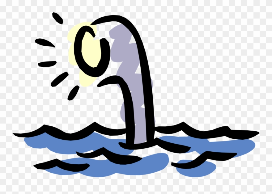 880x628 Vector Illustration Of Under The Sea Submarine Periscope