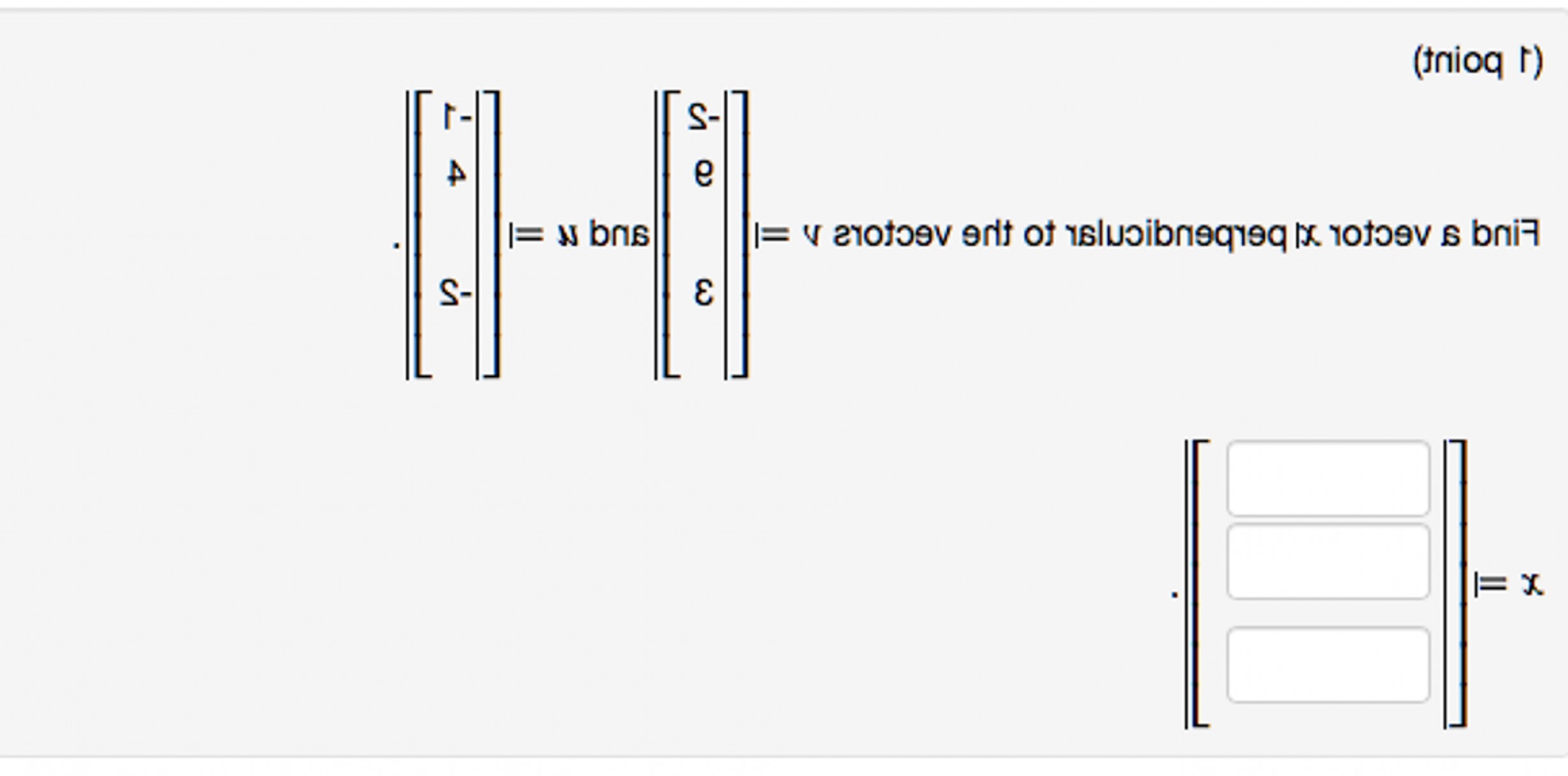 2455x1215 Find Vector X Perpendicular Vector V U X Q Geekchicpro