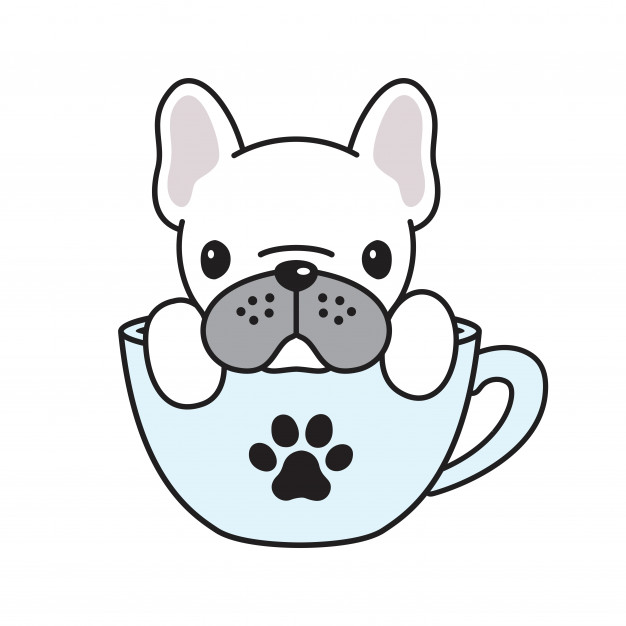 626x626 Perro Vector Bulldog Taza Pata Dibujos Animados