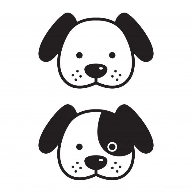 626x626 Perro Vector Bulldog Cara Cabeza Dibujos Animados Vector