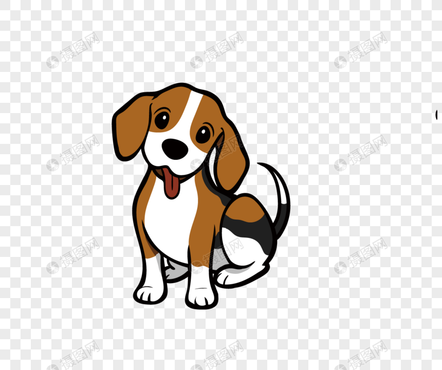 860x720 Lindo Perro De Dibujos Animados Vector Material Imagen