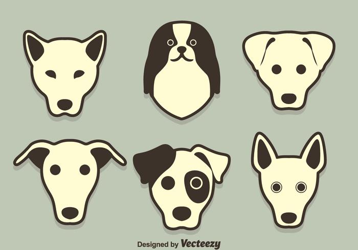 700x490 Dog Breed Face Collection Vector