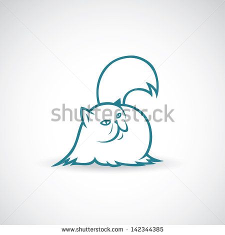 450x470 Cartoon Persian Cat