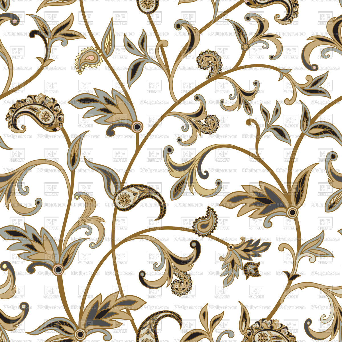 1200x1200 Floral Oriental Style Pattern Vector Image Of Backgrounds