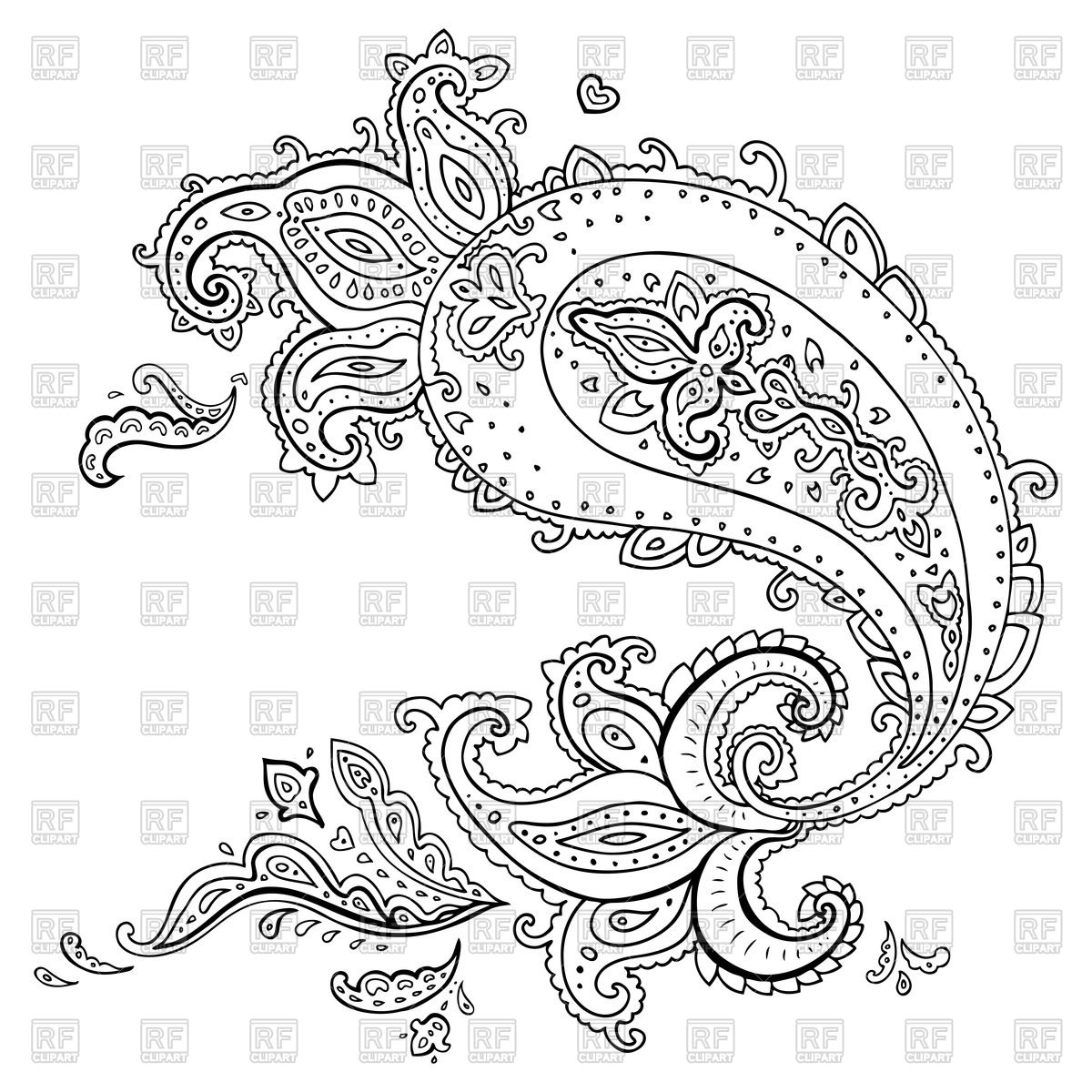 1200x1200 Paisley Design Element