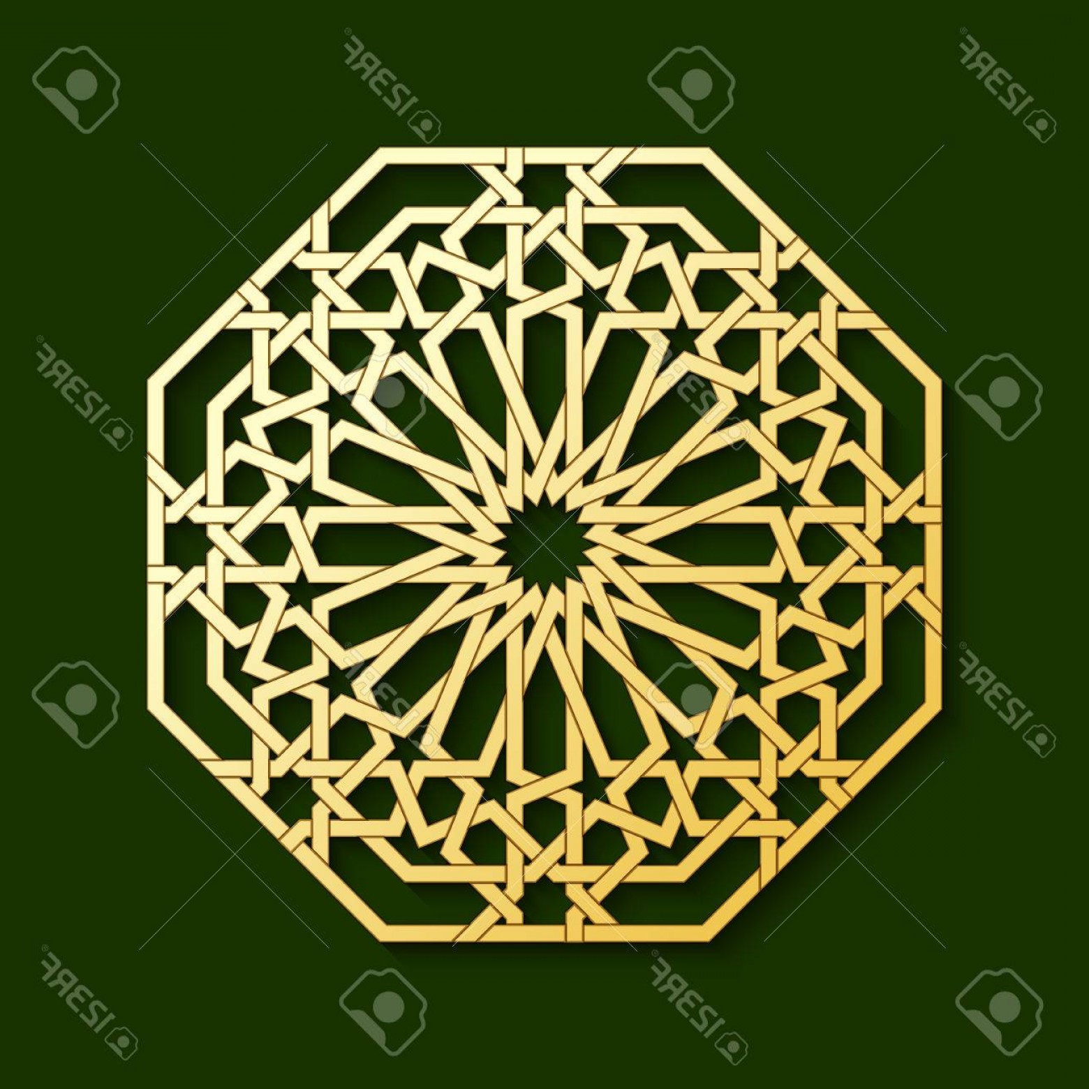 1560x1560 Photostock Vector Islamic Golden Geometric Pattern Vector Muslim