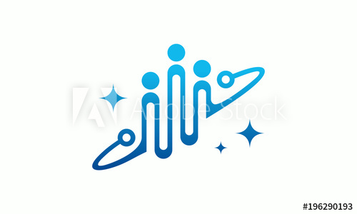 500x300 People Technology Logo Template Vector, People Connect Logo