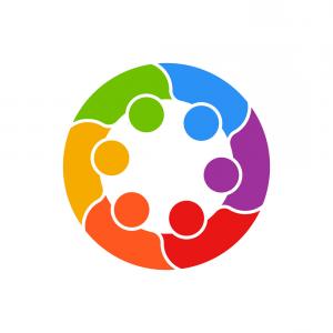 300x300 Photostock Vector Motivated Group Of People Logo Circle