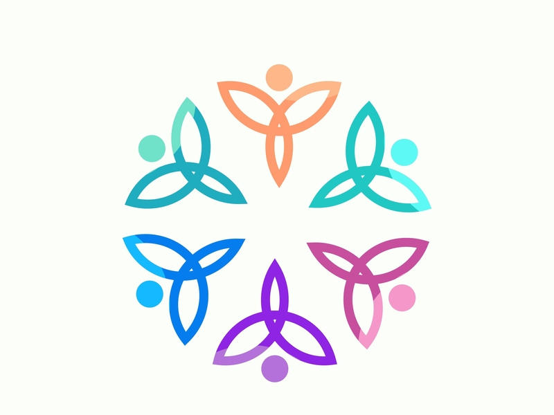 800x600 Swoosh People Logo Vector Template