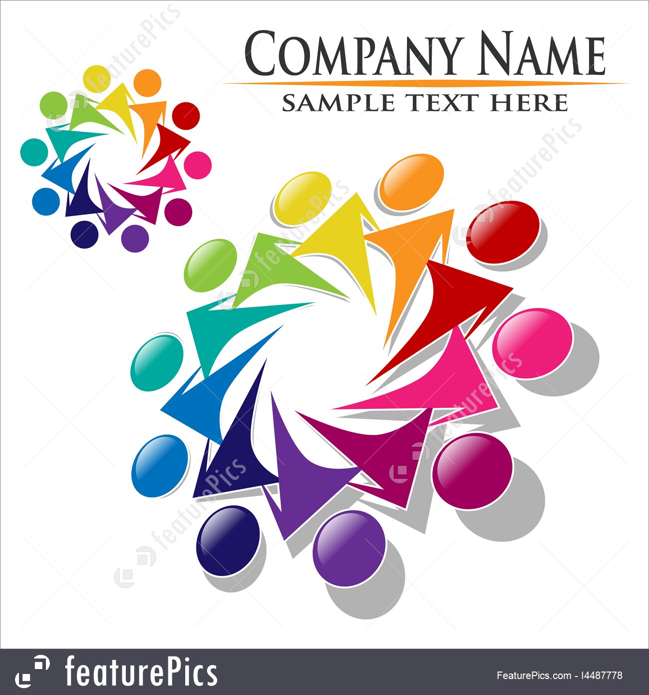1300x1392 Teamwork Union People Logo Vector