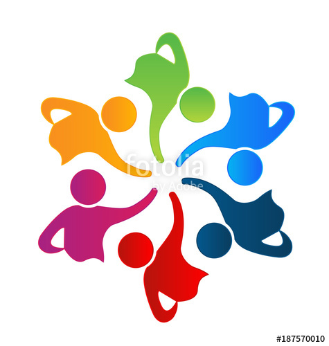 475x500 Teamwork Unity People Logo Vector Design Stock Image And Royalty