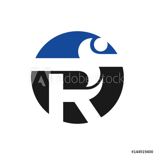 500x500 Letter R Logo Vector Swoosh Person Logo