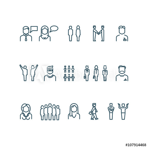 500x500 People Outline Vector Icons Outline Person People, Business
