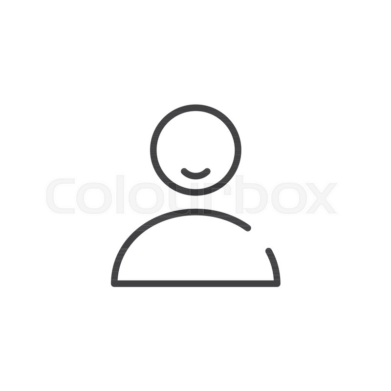 800x800 User Person Line Icon, Outline Vector Stock Vector Colourbox