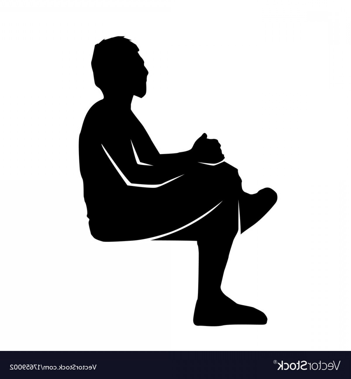 1200x1296 Person Sit On Couch Silhouette Vector Wallkeeper