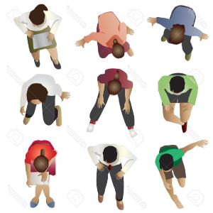 300x300 Photostock Vector Vector Silhouette Of People Sitting On A White