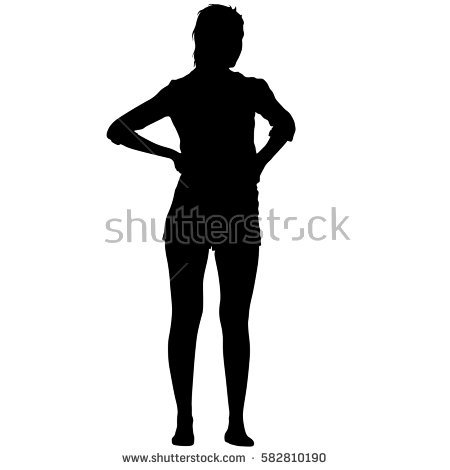 450x470 Person Standing Silhouette Vector