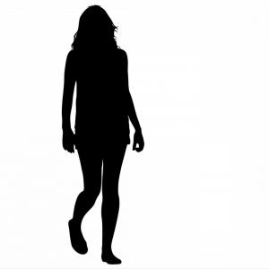 300x300 Set Of Vector Realistic Silhouettes Of Man And Woman Standing