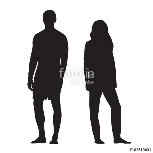 Person Standing Silhouette Vector at Vectorified.com | Collection of ...