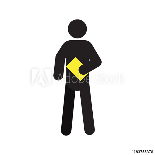 500x500 Standing Man With Book Silhouette Icon