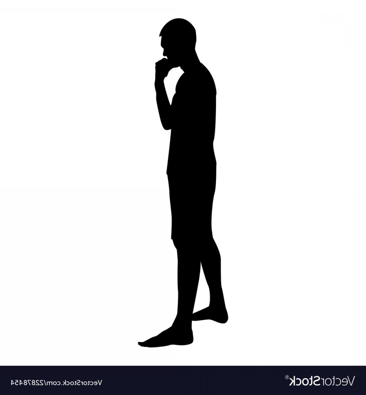 1200x1296 Thinking Man Standing Silhouette Pensive Person Vector Soidergi