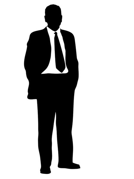 450x600 Business Man Standing Illustration In Black And White Freestock