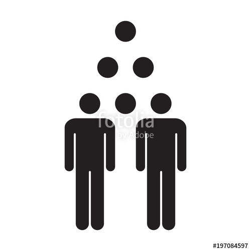 500x500 People Icon Vector Group Of Men Team Person Symbol For Business
